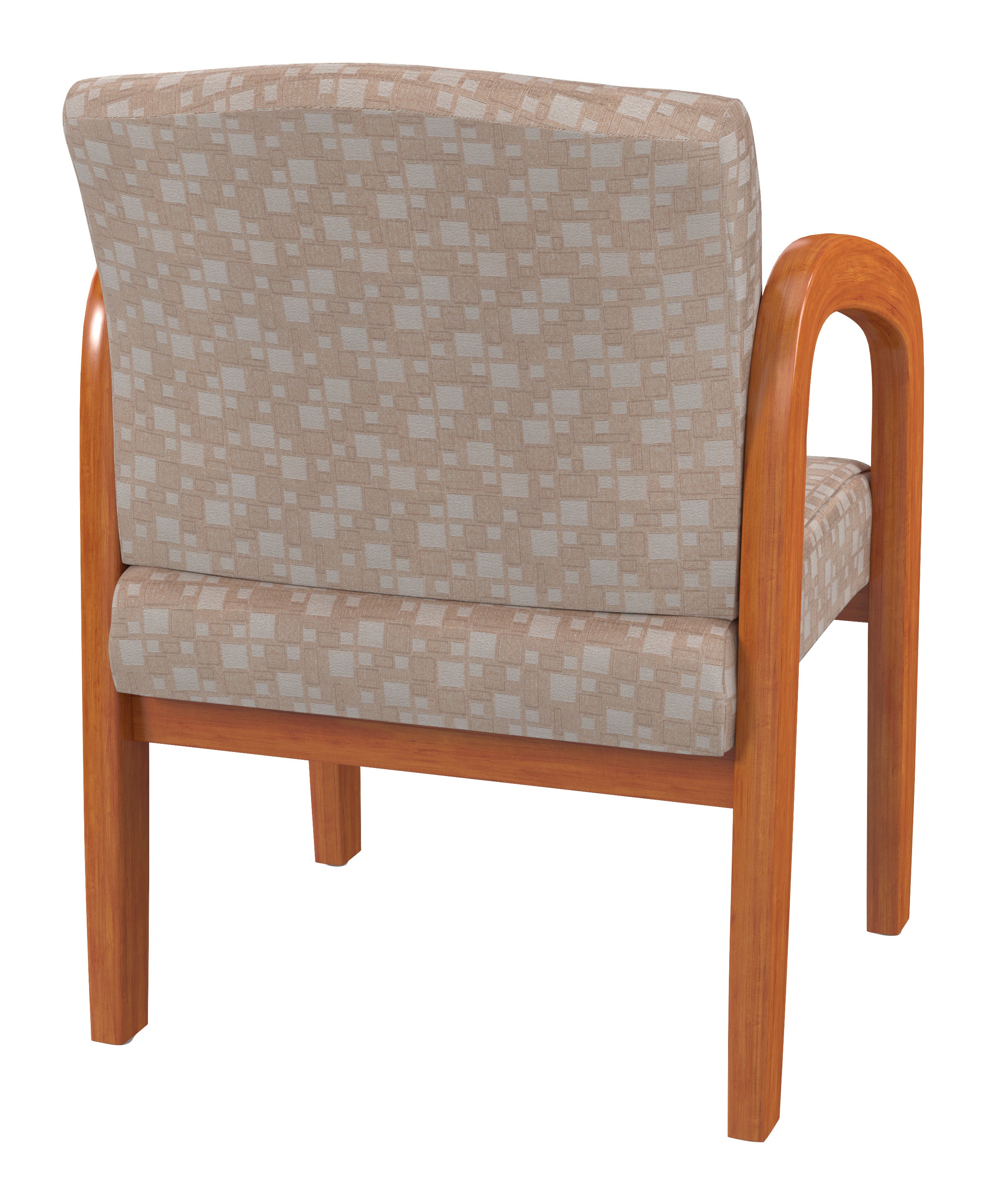 Medium Oak Finish Wood Visitor Chair 2